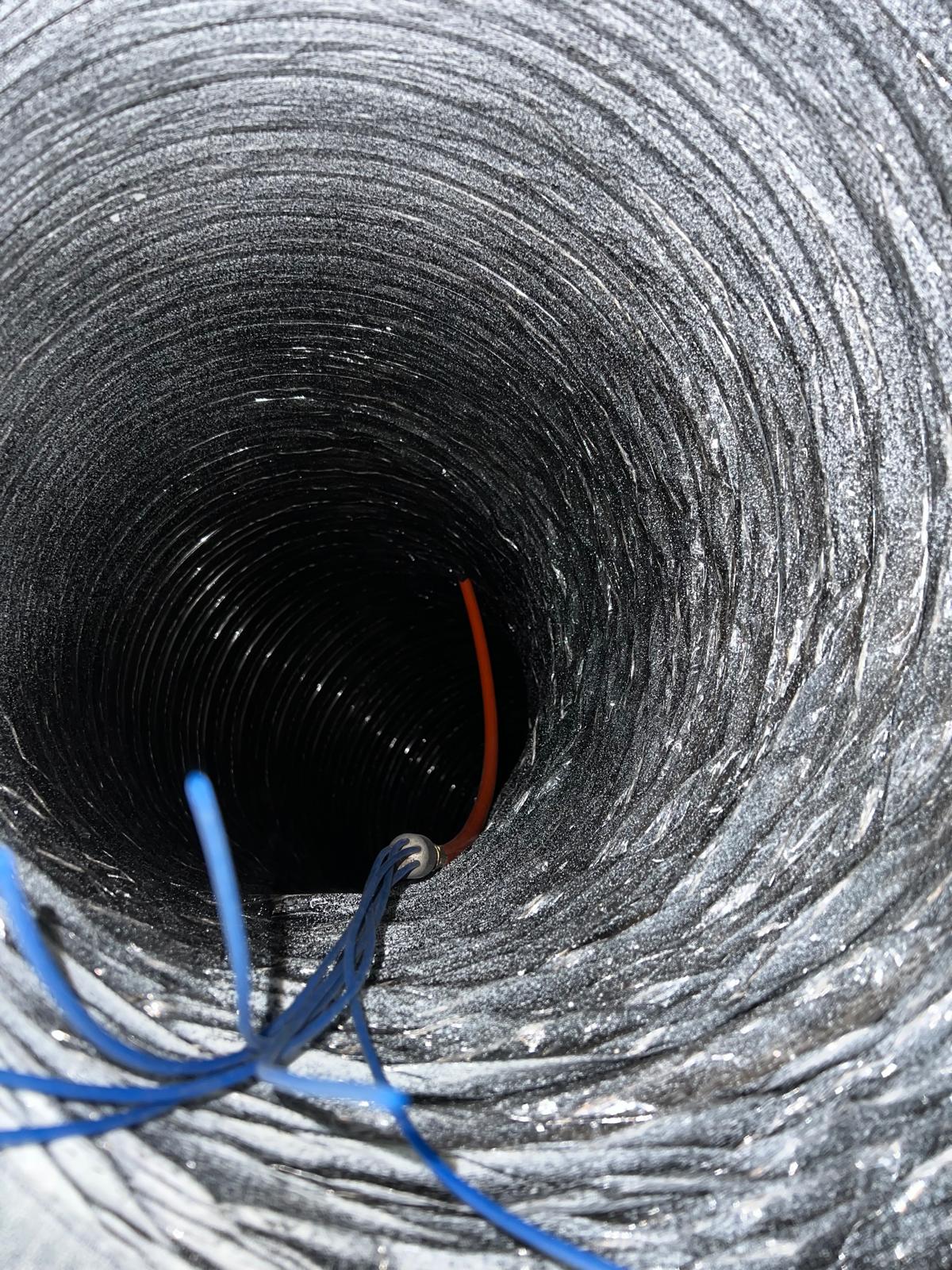 Ductwork condition before cleaning